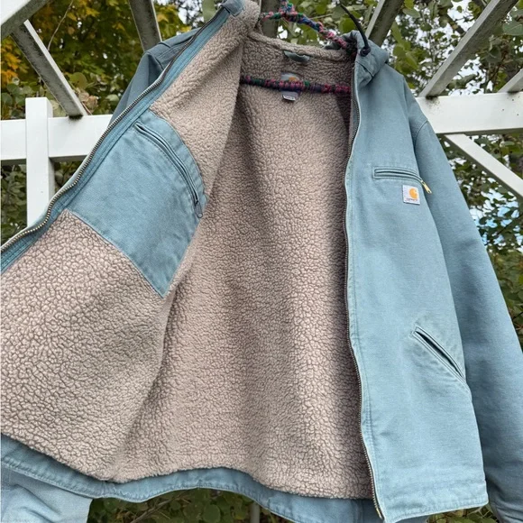 Carhartt Teal SANDSTONE SHERPA-LINED SIERRA JACKET - Picture 4 of 8